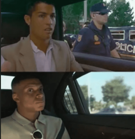 مبابي يقلد رونالدو في حفل تقديمه في ريال مدريد