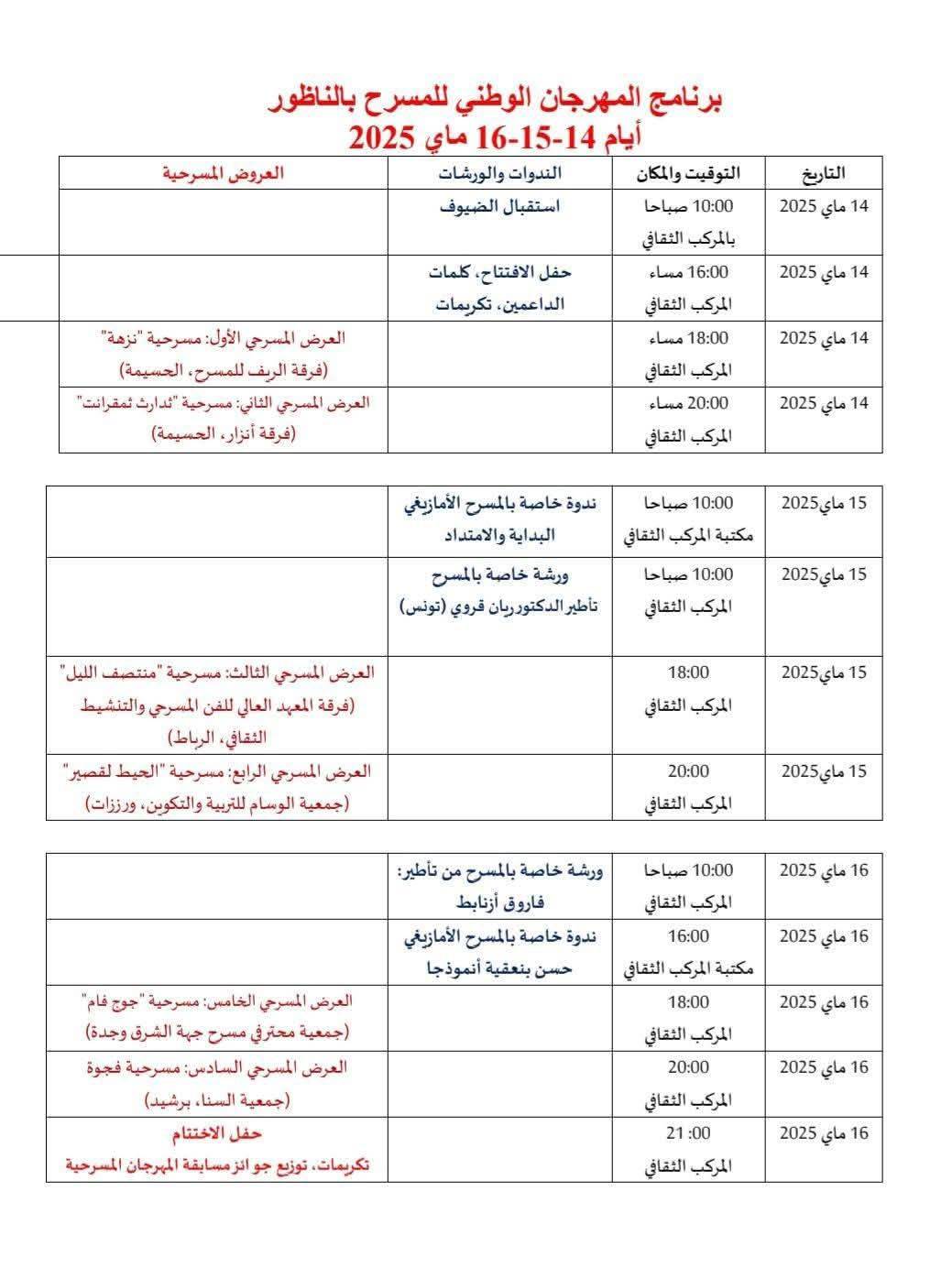 المهرجان الوطني للمسرح