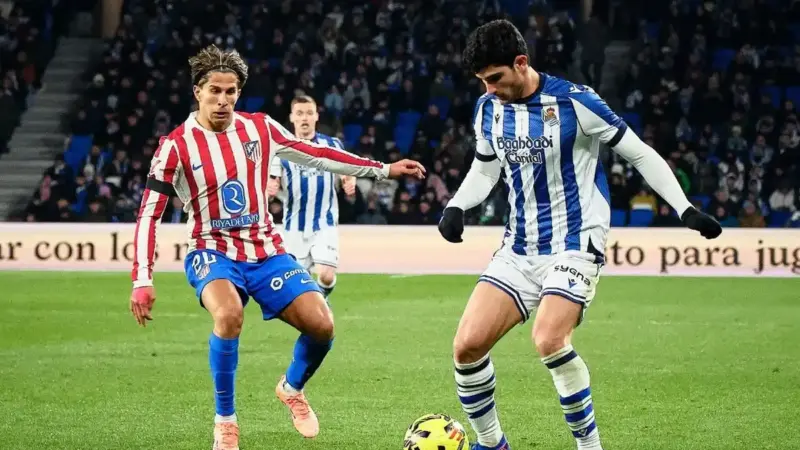 ريال سوسييداد يعادل أتلتيكو مدريد في الجولة 18 من الدوري الإسباني